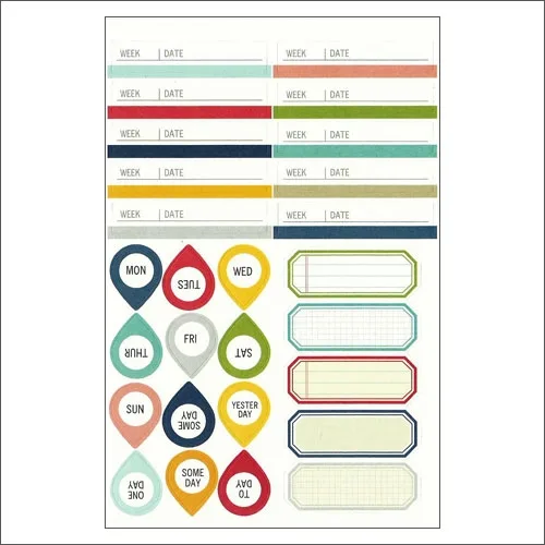 Simple Stories Label Sticker Sheet Snap Life Documented Collection