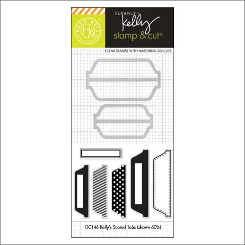 Hero Arts Kellys Scored Tabs Stamp and Cut Clearly Kelly Collection by Kelly Purkey