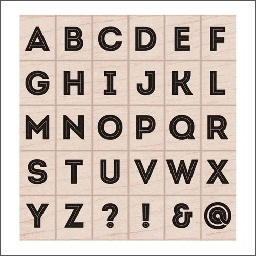 Hero Arts Kellys Bold Font Wood Block Rubber Stamps Clearly Kelly Collection by Kelly Purkey