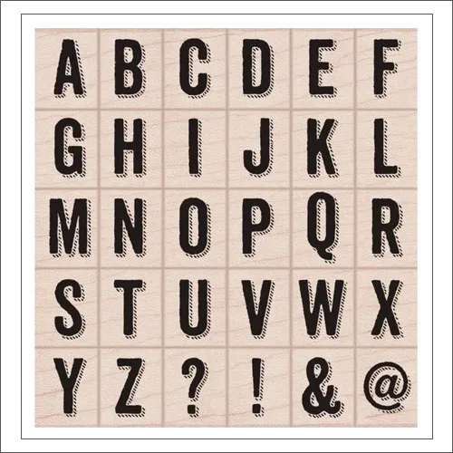 Hero Arts Kellys Shadow Letters Wood Block Rubber Stamps Clearly Kelly Collection by Kelly Purkey