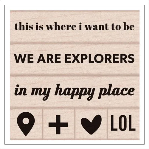Hero Arts Kellys Happy Place Wood Block Rubber Stamps Clearly Kelly Collection by Kelly Purkey