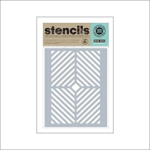 Hero Arts Stencil Kellys Window Pane Stencil Clearly Kelly Collection by Kelly Purkey