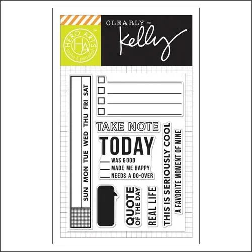 Hero Arts Kellys Take Note Clear Stamps Clearly Kelly Collection by Kelly Purkey