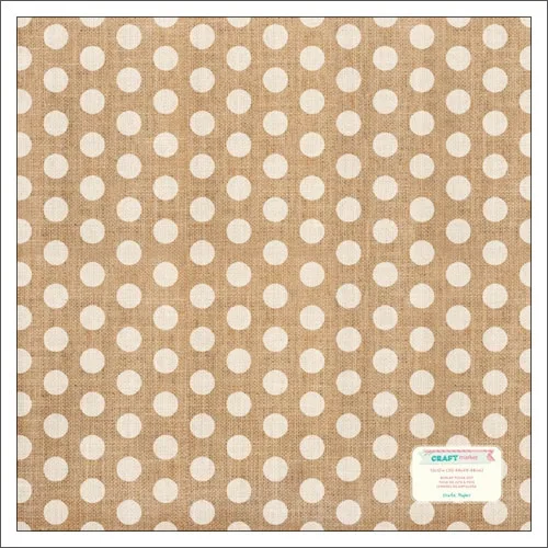 Crate Paper Burlap Sheet Polka Dots Craft Market Collection