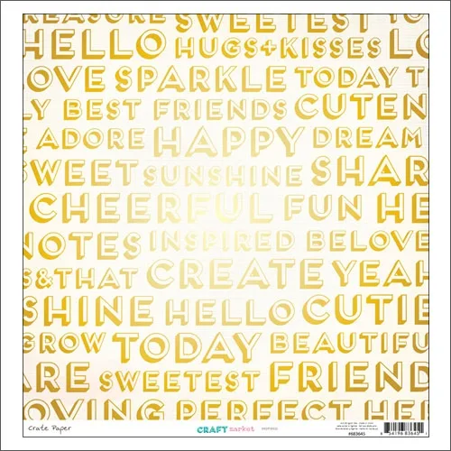 Crate Paper Paper Sheet Inspired Gold Foil Craft Market Collection