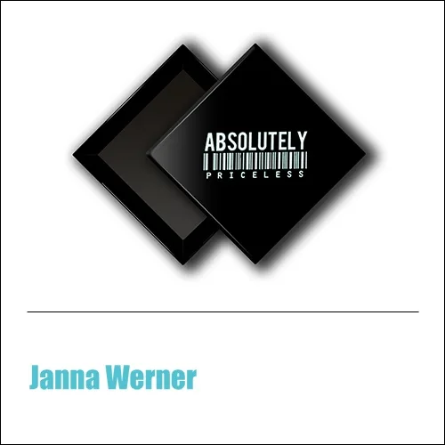 Scrapbook and More 1 inch Diamond Flair Badge Button Black Absolutely by Janna Werner