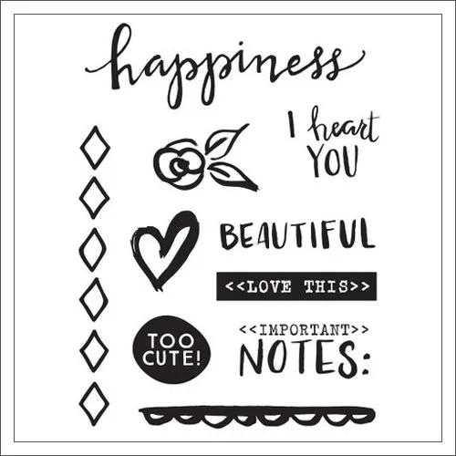 Elles Studio Clear Stamps Happiness Cienna Collection