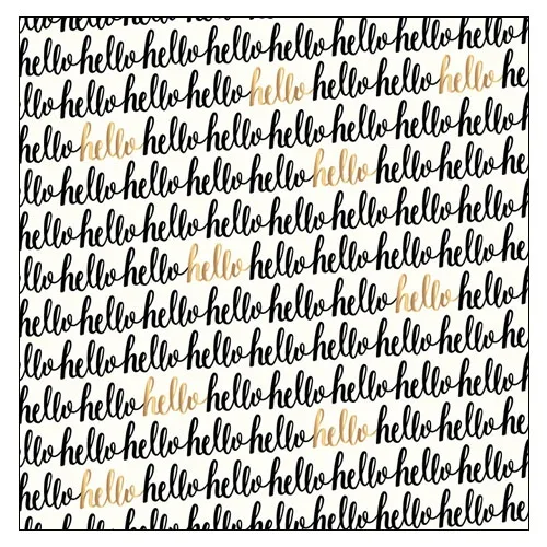 Pebbles Specialty Paper Hello Gold Foil Accents Cottage Living Collection by Jen Hadfield