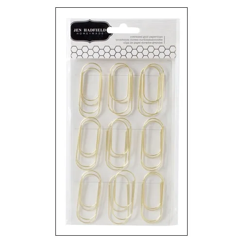 Pebbles Oversized Gold Paperclip Living Collection by Jen Hadfield