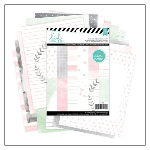 Heidi Swapp Double Sided Patterned Paper Sheet Set 6×8 inches Hello Beautiful Memory Planner Collection