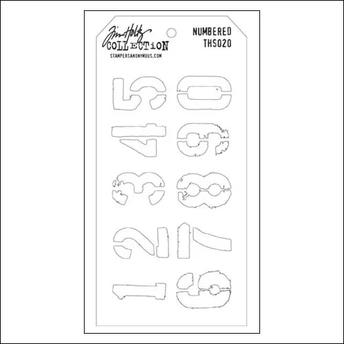 Stampers Anonymous Layering Stencil Numbered by Tim Holtz Collection
