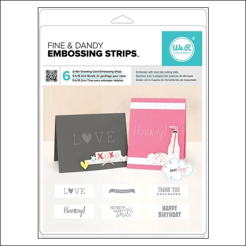 We R Memory Keepers Greeting Card Embossing Strips Fine and Dandy Collection by Dear Lizzy