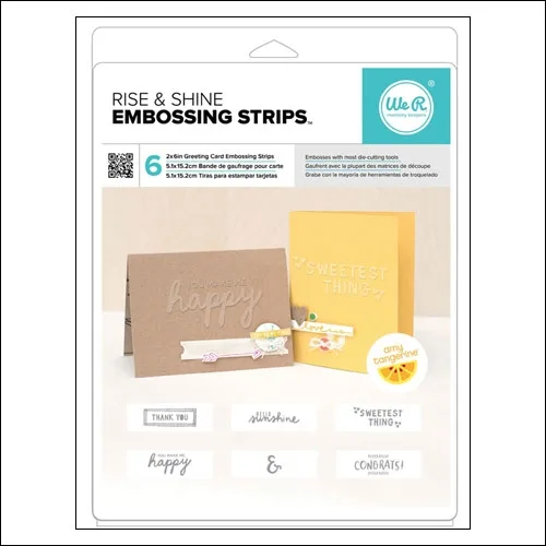 We R Memory Keepers Greeting Card Embossing Strips Rise and Shine Collection by Amy Tangerine