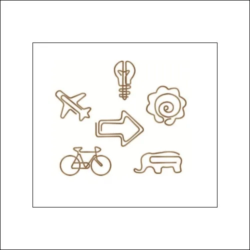 American Crafts Details Gold Shaped Paper Clips Set Rise and Shine Collection by Amy Tangerine