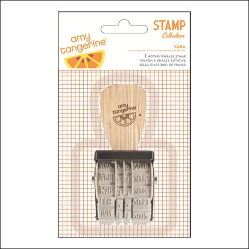 American Crafts Rotary Phrase Stamp Kara Rise and Shine Collection by Amy Tangerine