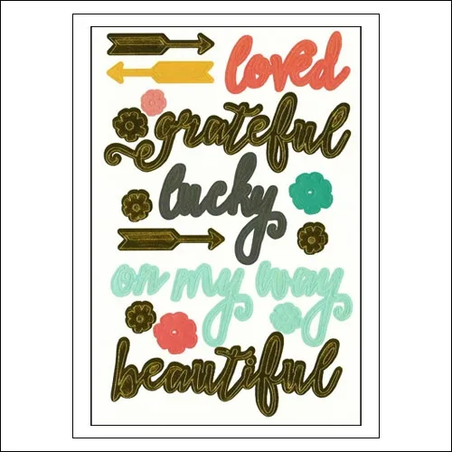 Simple Stories Sentiments Sticker Sheet I AM Collection
