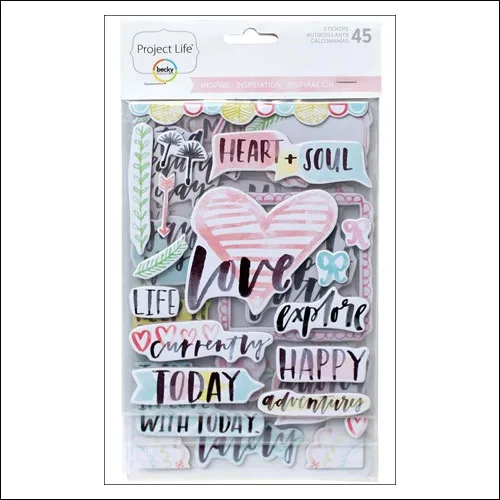 American Crafts Project Life Chipboard Stickers Inspire Edition Collection by Vanassa Perry