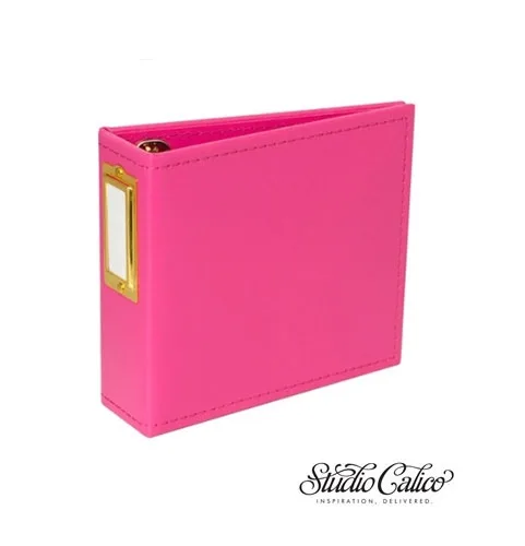 Studio Calico Handbook Album Pink 4 x 4 inches Seven Paper Amelia Collection