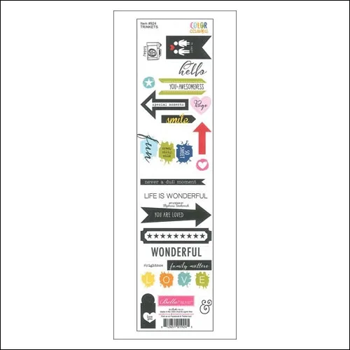 Bella Blvd Cardstock Stickers Trinkets Color Chaos Collection