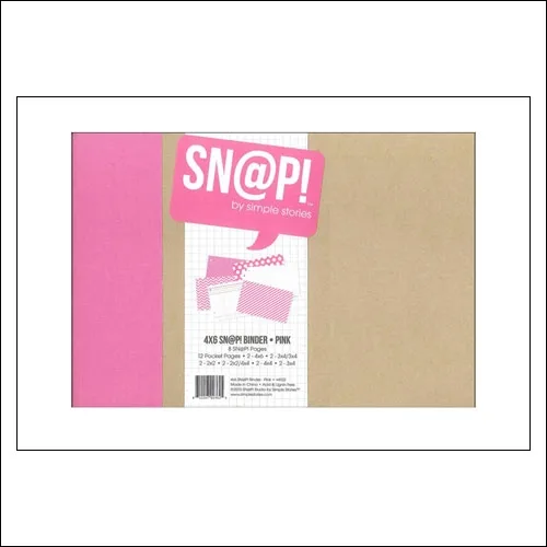 Simple Stories Snap Binder Album Pink 4 x 6 inches Snap Studio Collection