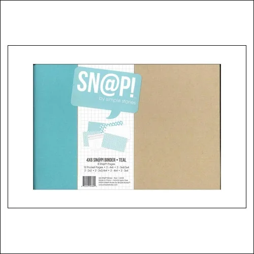 Simple Stories Snap Binder Album Teal 4 x 6 inches Snap Studio Collection