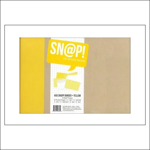 Simple Stories Snap Binder Album Yellow 4 x 6 inches Snap Studio Collection