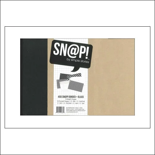 Simple Stories Snap Binder Album Black 4 x 6 inches Snap Studio Collection