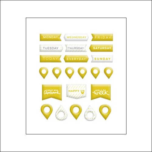 Evalicious Puffy Stickers Gold Foil Pins & Banners