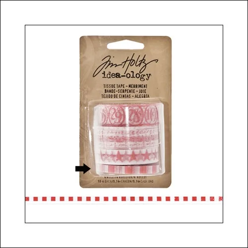 Idea-ology Tissue Tape Roll Merriment Squares by Tim Holtz