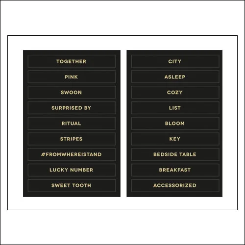 Studio Calico Gold Foil Black Phrase Stickers Seven Paper Amelia Collection