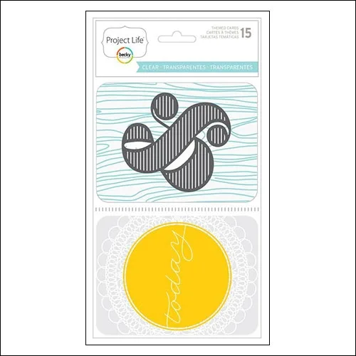 American Crafts Project Life Themed Cards Clear Transparencies by Becky Higgins