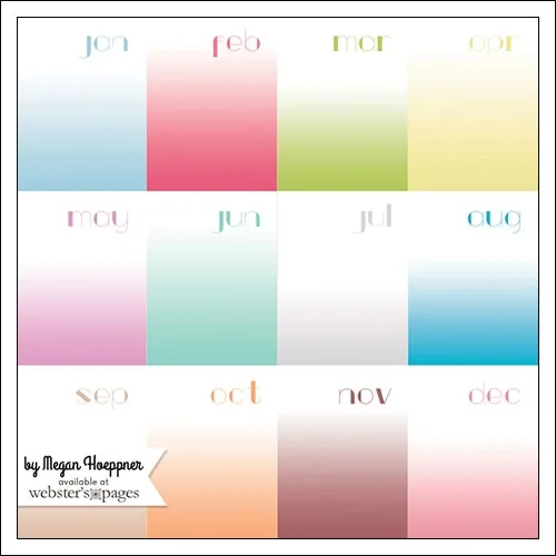 Websters Pages Vellum Paper Sheet Month View These Are The Days Collection by Megan Hoeppner