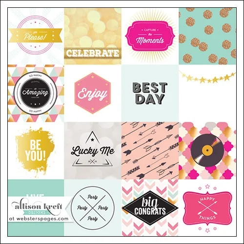 Websters Pages Vellum Paper Sheet Best Day Happy Collection by Allison Kreft