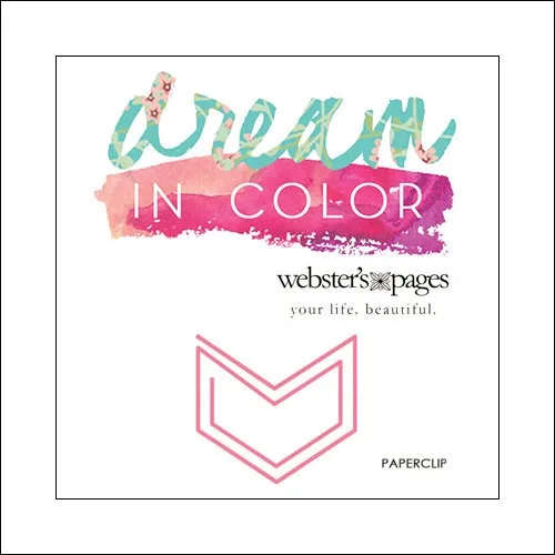 Websters Pages Paperclip Pink Arrow Dream In Color Collection