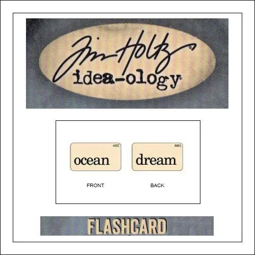 Advantus Idea-ology Elementary Mini Flash Card Ocean and Dream by Tim Holtz