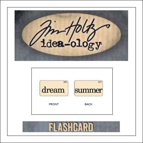 Advantus Idea-ology Elementary Mini Flash Card Dream and Summer by Tim Holtz
