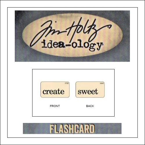 Advantus Idea-ology Elementary Mini Flash Card Create and Sweet by Tim Holtz