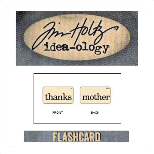 Advantus Idea-ology Elementary Mini Flash Card Thanks and Mother by Tim Holtz