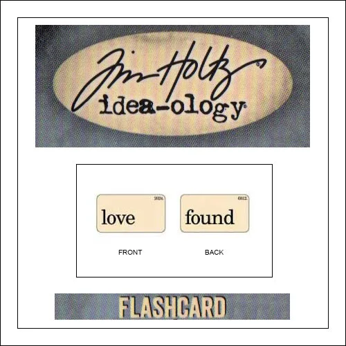 Advantus Idea-ology Elementary Mini Flash Card Love and Found by Tim Holtz