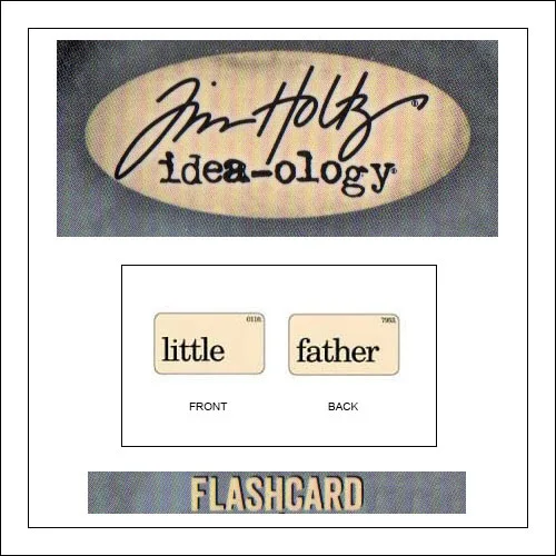 Advantus Idea-ology Elementary Mini Flash Card Little and Father by Tim Holtz