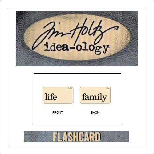 Advantus Idea-ology Elementary Mini Flash Card Life and Family by Tim Holtz