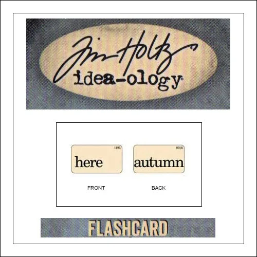 Advantus Idea-ology Elementary Mini Flash Card Here and Autumn by Tim Holtz