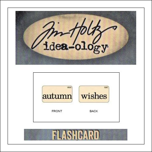 Advantus Idea-ology Elementary Mini Flash Card Autumn and Wishes by Tim Holtz