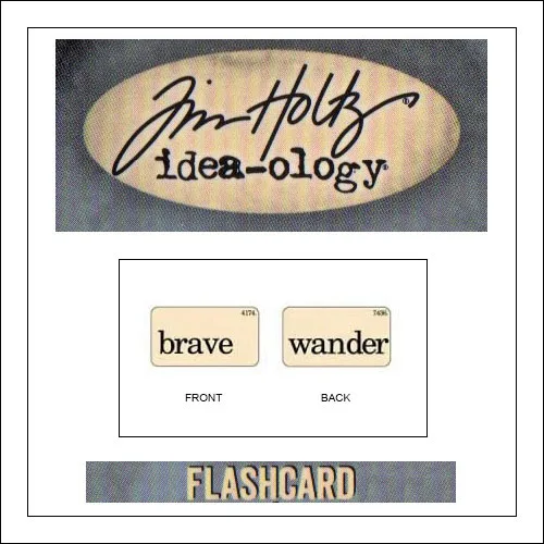 Advantus Idea-ology Elementary Mini Flash Card Brave and Wander by Tim Holtz