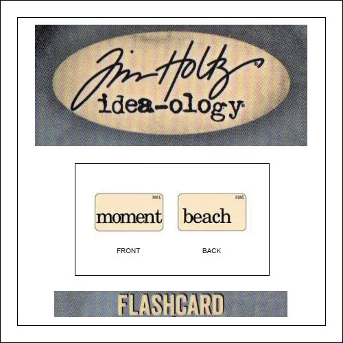 Advantus Idea-ology Elementary Mini Flash Card Moment and Beach by Tim Holtz
