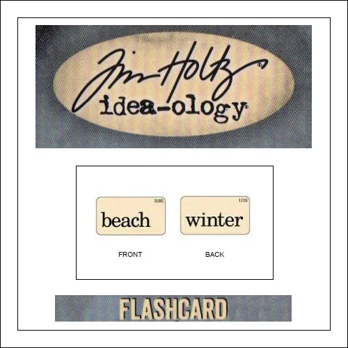 Advantus Idea-ology Elementary Mini Flash Card Beach and Winter by Tim Holtz