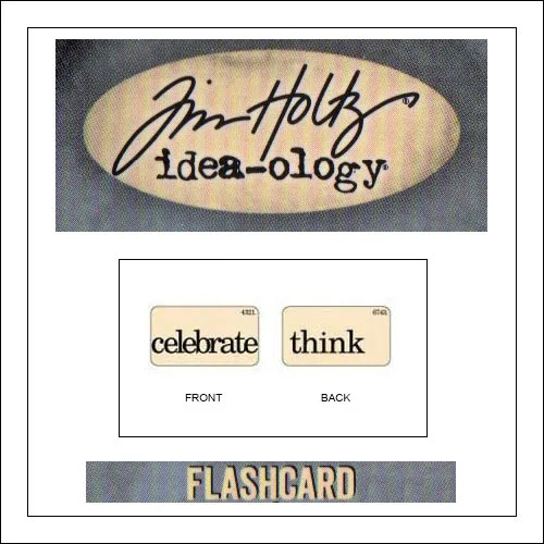 Advantus Idea-ology Elementary Mini Flash Card Celebrate and Think by Tim Holtz