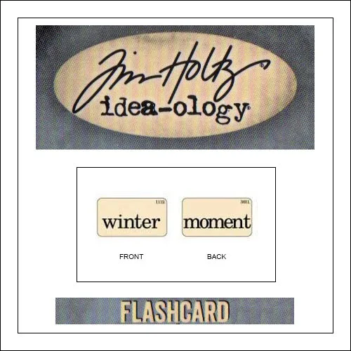 Advantus Idea-ology Elementary Mini Flash Card Winter and Moment by Tim Holtz