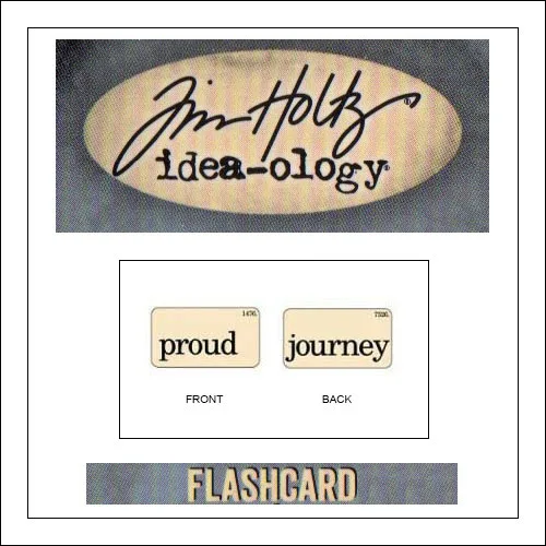 Advantus Idea-ology Elementary Mini Flash Card Proud and Journey by Tim Holtz