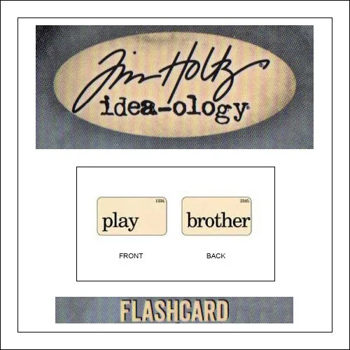 Advantus Idea-ology Elementary Mini Flash Card Play and Brother by Tim Holtz